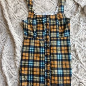 Urban Outfitters jumper checkered dress